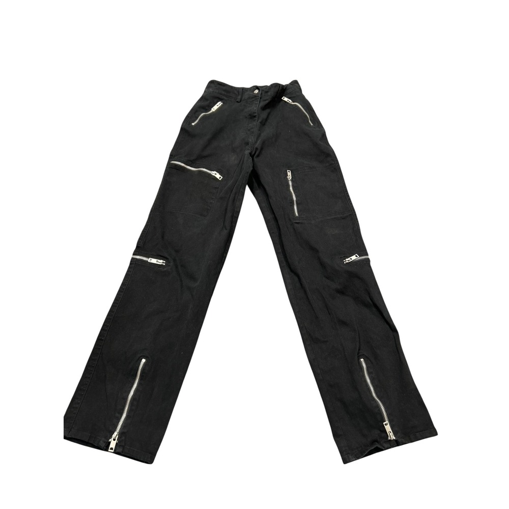 I AM GIA Black Zipper Accent‎ Pants Women's Size S Trendy Stylish